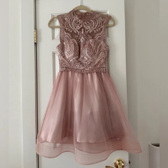silver pleated dress Fitz